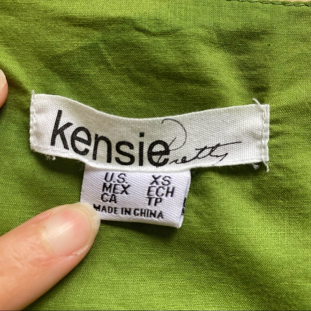 Kensie Pretty Summer Spring Ombre Maxi Dress Green XS - Picture 5 of 7